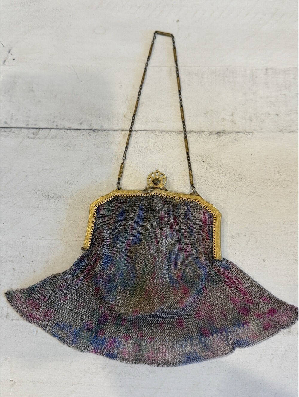 Vintage Victorian Metal Mesh Evening Purse